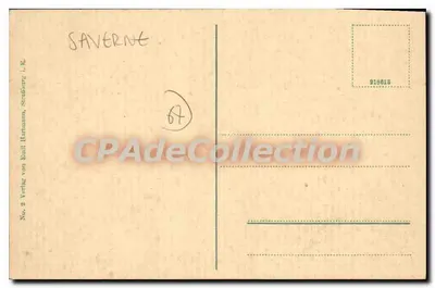 Kabern, An der Horn — vista de casas ao longo de um canal — editor Saverne, n° 67 — Verso