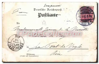 Strasburg — widok mostów zamkniętych — wydawca C. Anzinger, nr 96 — Rewers