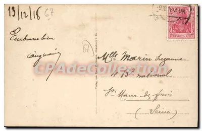 Strasbourg / Kleberplatz — widok panoramiczny z katedrą — wydawca Paul Feitmann, nr 87 — Rewers