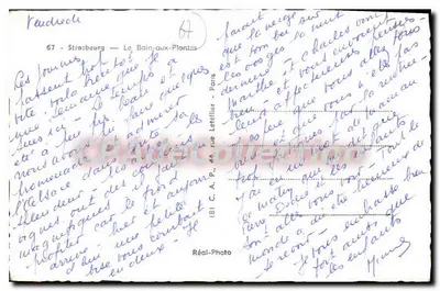 स्ट्रासबर्ग — ले बैन-ऑक्स-प्लांट्स — रियल-फोटो — पीछे