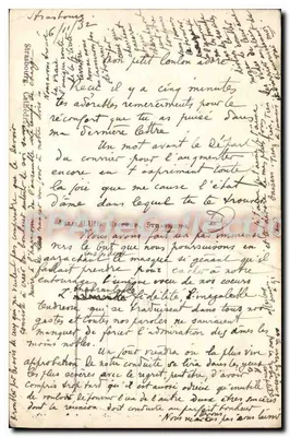 Katedra w Strasburgu — widok z lotu — Stara pocztówka deCollection — Rewers