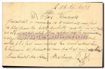 Estrasburgo - Cour du Corbeau — Bilhete postal antigo, n° 167 — Verso