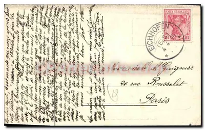 Andlau — vista panorâmica com igreja e vinhedos — editor não identificado — Verso