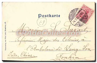 Strasbourg — Cigony i dziecko — Kunaverlag von Felix Lüb, Strasbourg, nr 69 — Rewers