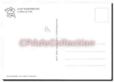 Wissembourg — Urząd Miasta — Wydawnictwo Europe Pierron — Rewers