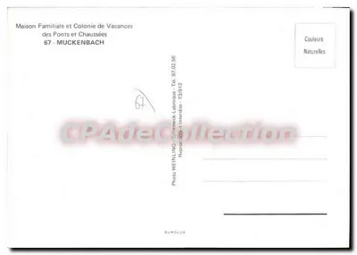 Dom Rodzinny i Kolonia Wypoczynkowa Mostów i Dróg — MUCKENBACH — Foto WEINLING - Schirmbeck-Labroque — Rewers