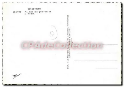 Haguenau — Torre dos Pescadores e o rio Moder — A Cigala — Verso