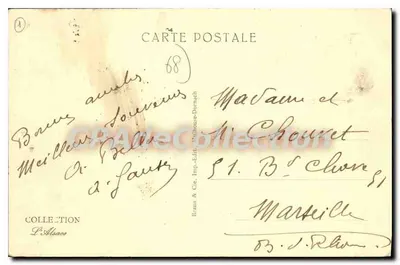 科尔马 — Rapp 广场和 Champ de Mars — Braun & Cie, Mulhouse-Dornach 印刷出版 — 背面