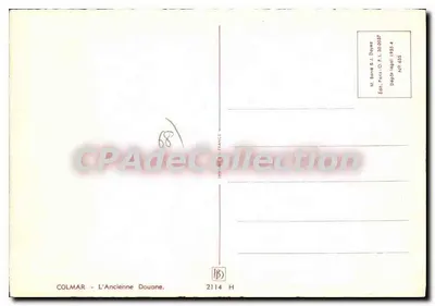 Colmar - A Antiga Aduana — editor M. Barre & J. Deprez, n° 635 — Verso