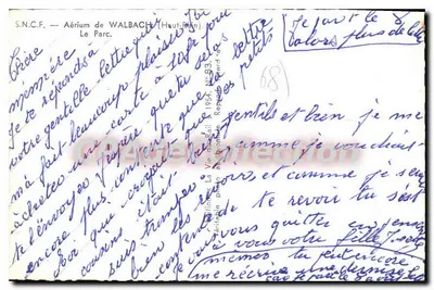 Aérium Walbach — Widok parku i głównego budynku — Wydawnictwo S.N.C.F., nr 83 — Rewers