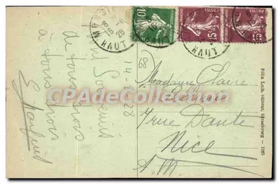 Munster — widok z lotu — Felix Lath, wydawca, Strasbourg — Rewers
