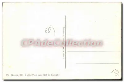 रिबॉविल्ले — पुरानी टॉवर के साथ गूगल के बिछे घोंसला — फेलिक्स लुइब, फोटोग्राफर, स्ट्रासबर्ग — पीछे