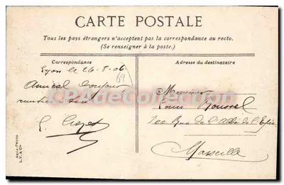 Lyon - A subida do Amphitéatro — editor L. V. R. C. A. — Verso