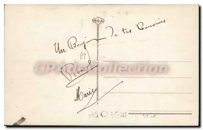 Souvenir de LYON — pássaros e flores — MGA — Verso