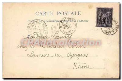 LYON — Ansicht der Saône, der Passerelle Saint-Georges — Papeterie DURAND, 88, rue de la République — Rückseite