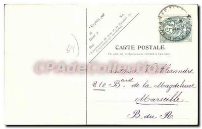Lyon — Ponte da Guillotières — V. P. Paris — Verso