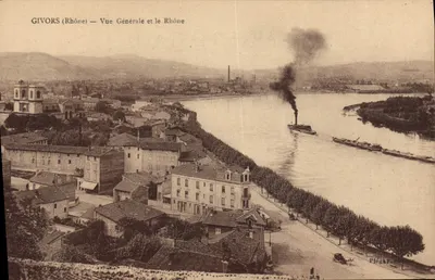 Givors (Rhône) — Vista Geral e o Rio Rhône — Plégky editor