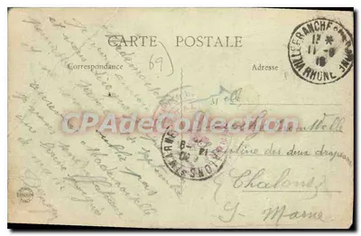 Villefranche (Rhône) — Przejazd "Parisien" przez Fraus — B.F., Paryż — Rewers