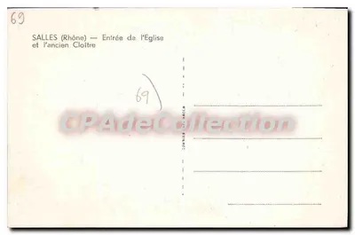 SALLES (Rhône) — Wejście do Kościoła i dawnego Klasztoru — Cim — Rewers