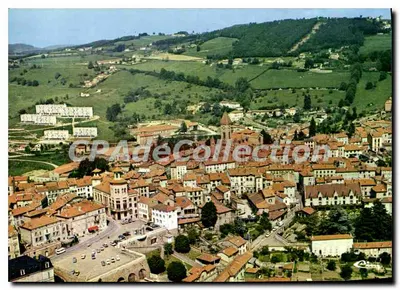 Thizy (Rhône) — Vista geral aérea — Impressor Maçon