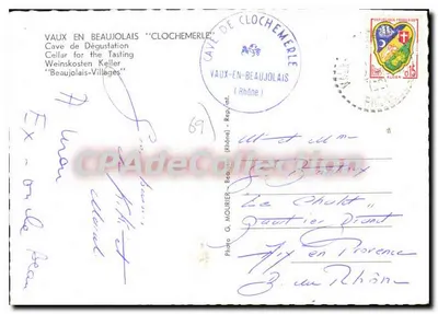 Caverna de Degustação 'Clochemerle' — Vaux-en-Beaujolais — Foto G. Mourier — Verso