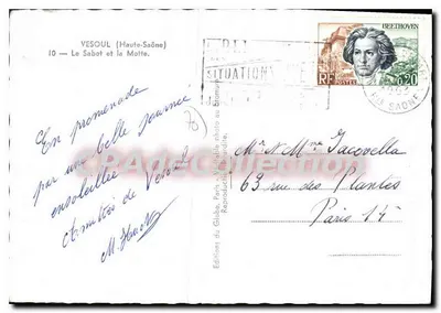Vesoul (Haute-Saône) — El Sabot y la Motte — Ediciones del Globe, París — Reverso