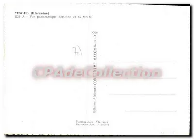 Vesoul (Haute-Saône) — Vista panorâmica aérea e a Motte — Edições Comber — Verso