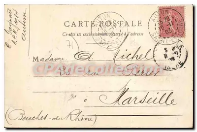 AUTUN — Pierre de Coubard — dawne grobowce rzymskiego postaci — Rewers