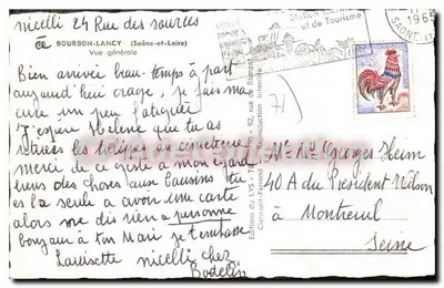 Bourbon-Lancy — Vista geral — Edições do LYS - Clermont-Ferrand — Verso
