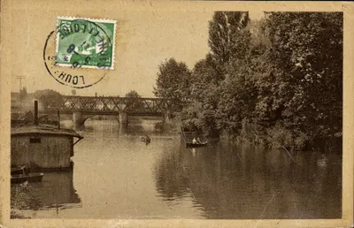 Ponte sobre a Loira em Louhans — vista da campina — editor La Selle, Louhans (S.-&-L.)