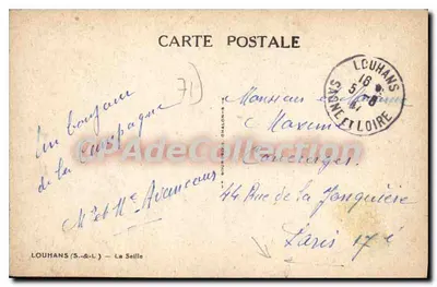 Ponte sobre a Loira em Louhans — vista da campina — editor La Selle, Louhans (S.-&-L.) — Verso