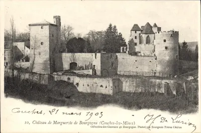 Castelo de Marguerite de Borgonha — Couches-les-Mines — Fototipia Bourgeois Frères Châlon, n°10