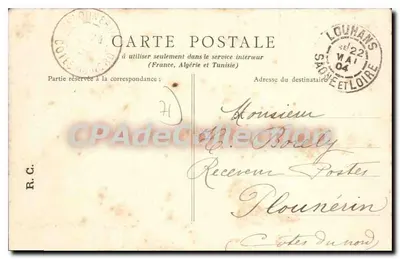 Louvans (S.-et-L.) — Entrada da Cidade - Ponte sobre a Seille — Editor: C. F. Alain, n° 403 — Verso
