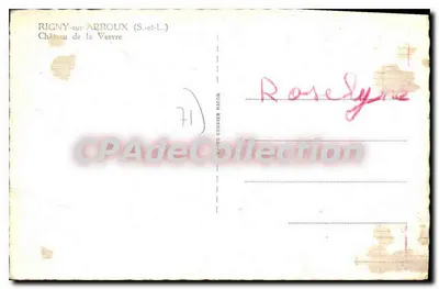 Castelo de La Vesvre — Rigny-sur-Arroux (S.-et-L.) — Foto Combier — Verso