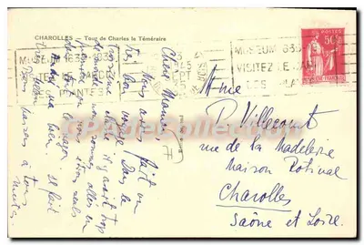 Charolles — Torre de Carlos o Temerário — CPAdeCollection — Verso