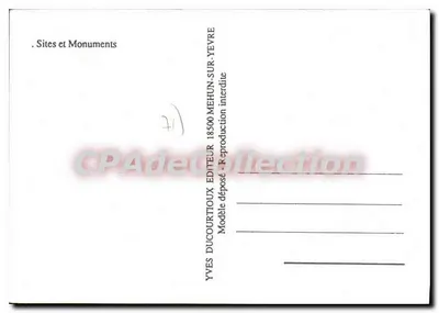 Montchanin - Hotel de Ville — desenho assinado Yves DUCOURTIOUX, n°71220 — Verso