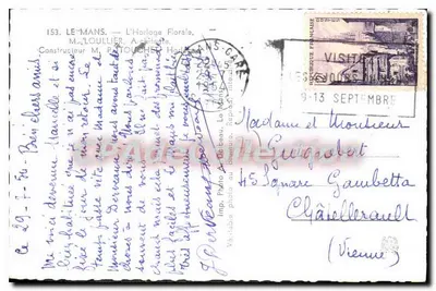 फूल की घड़ी — ले मैंस — फोटो एडोल — पीछे