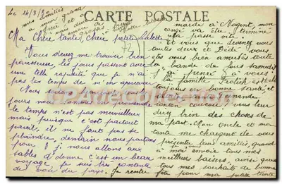 Le Mans - Liceu das Moças - Fachada da rua Berthelot, no fundo da rua Saint-Bertrand — Verso