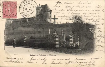 Ballon — Calvário e Castelo — Fototipo J. Bouveret, Le Mans