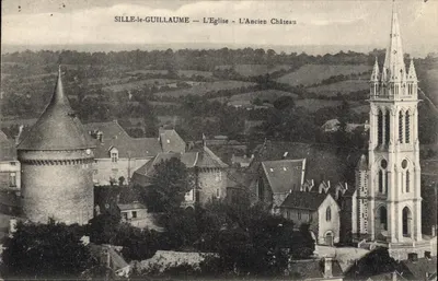 SILLE-le-GUILLAUME — A Igreja - O Velho Castelo — Editor: Le Chênesais, phil. 72