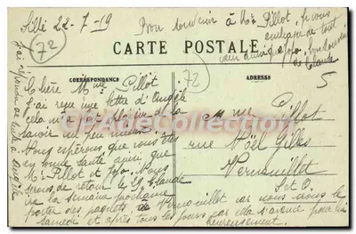 SILLE-le-GUILLAUME — A Igreja - O Velho Castelo — Editor: Le Chênesais, phil. 72 — Verso