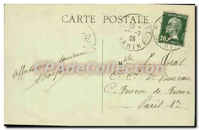 Malicorne (Sarthe) — Vista do Molino — Impressora A. Polibert, Le Mans — Verso