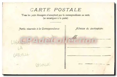 Lignères-la-Carelle — Katedra i szkoła — Rewers