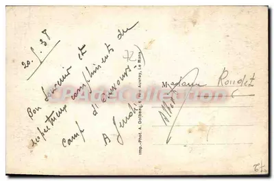 Yvré-l'Évêque (Sarthe) — Plateau d'Auvours — Monument komemoracyjny poświęcony bitwie z 11 stycznia 1871 — Imp. Phot. A. Dolbeau, Le Mans — Rewers