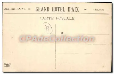 Aix-les-Bains e la Montagna del Gatto — vista panoramica — Grand Hôtel d'Aix — Verso