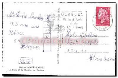 O Parque e o Teatro de Verdure — Aix-les-Bains — Edit. TELE — Verso