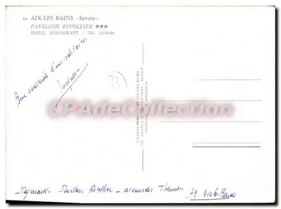 Aix-les-Bains — Pavillon Rivollier — editor Tinages Publicolor — Verso