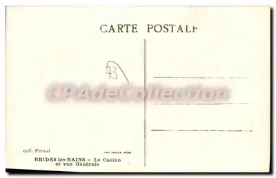 Brides-les-Bains — Ogólny widok — Kasyno — wydawca Persoud — Rewers