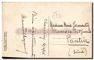 Chambery — Ogólny widok i Massif des Bauges — P. de Migen, Wydawca — Rewers
