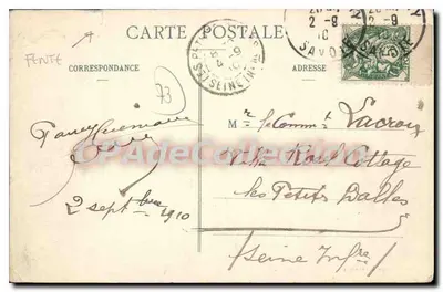 Chambéry - Caserne de Joppet (13e Bataillon de Chasseneuse) — Grimal, Chambéry — Verso